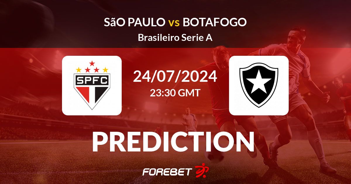 São Paulo vs Botafogo Prediction Stats H2H 25 Jul 2024