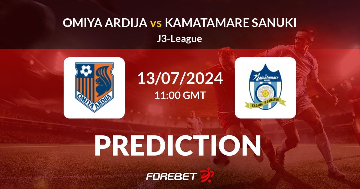 Omiya Ardija vs Kamatamare Sanuki Prediction, Stats, H2H - 13 Jul 2024